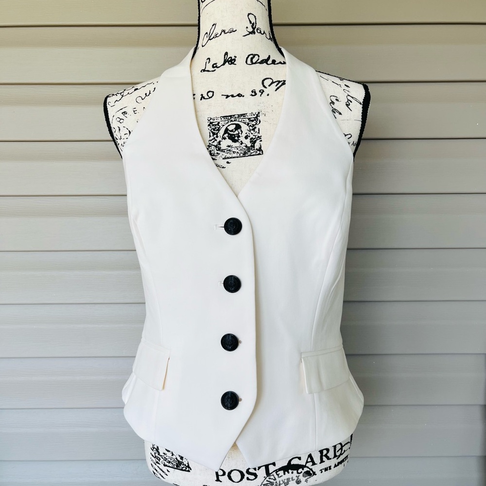 WHBM $110 Pocket Vest Halter Top